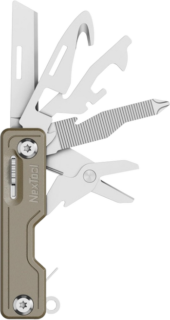 넥스툴 샤오미 멀티툴 EDC 맥가이버칼, 카키, 1개