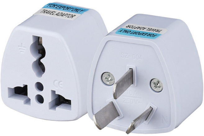 (1+1) 해외 여행용 변환 플러그 돼지코 해외용 220V 110V 어댑터 아답터 호주 중국 뉴질랜드 해외여행 JNHKR, 2개