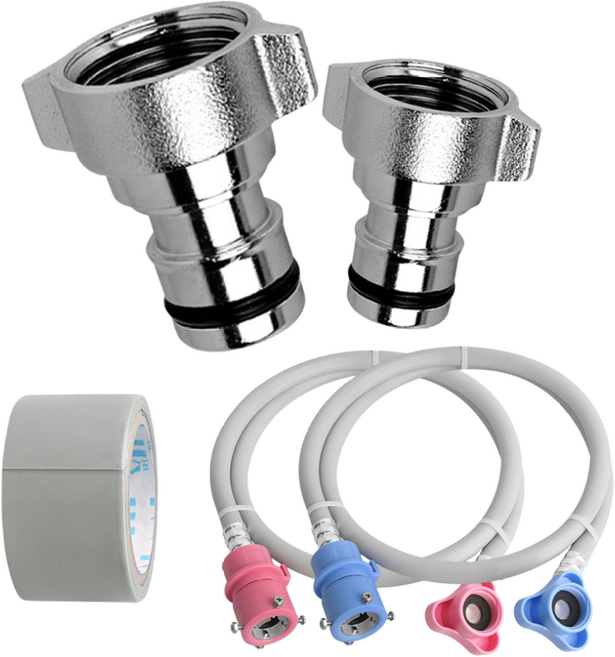 와이넷 원터치PVC세탁기호스1.3M(냉온수세트), 1세트