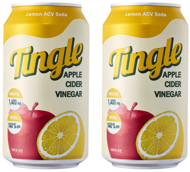 Tingle 레몬애사비소다, 350ml, 24개