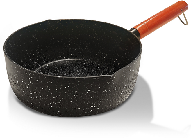 SoBuy 가벼운 알루미늄 논스틱 다용도 스노우 냄비, 블랙, 1개, 18cm