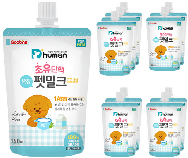듀먼 반려동물 초유단백 챱챱 펫밀크 튼튼관절, 우유, 150ml, 10개