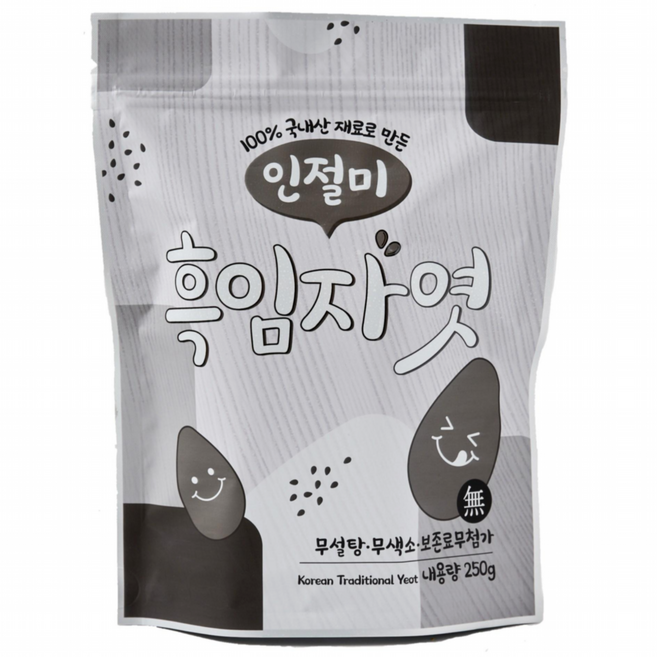 장수식품 인절미 흑임자엿, 250g, 1개