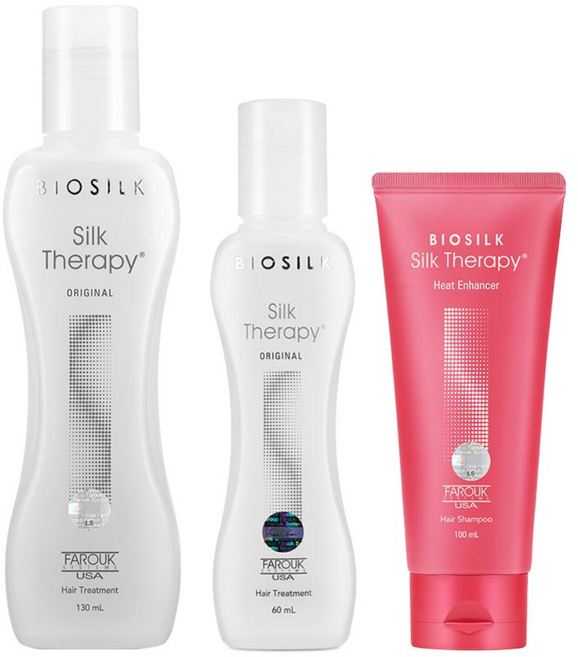 실크테라피 오리지널 헤어에센스 130ml + 60ml + 히트인핸서 샴푸 100ML, 1개