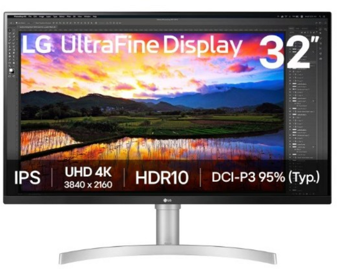 LG전자 4K UHD 32인치 모니터 32UN650K, 80cm