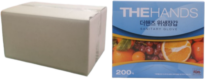 더핸즈 두꺼운 프리미엄 위생장갑 200매 1BOX, 20개, 200개입