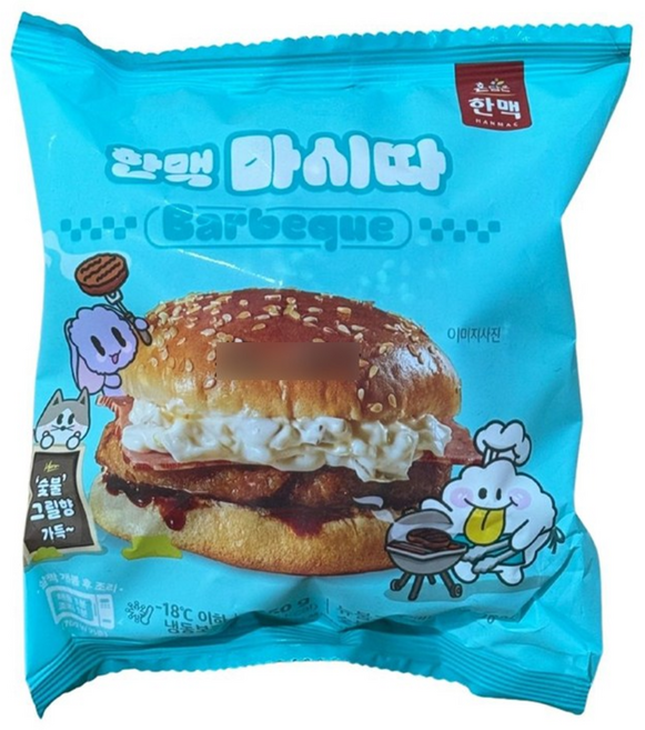 6위 - 한맥 마시따그릴벅 햄버거 냉동, 1개, 150g