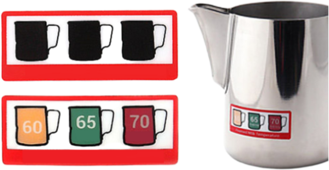 카페클럽 스팀피쳐 온도계 스티커, 3개, 기본색