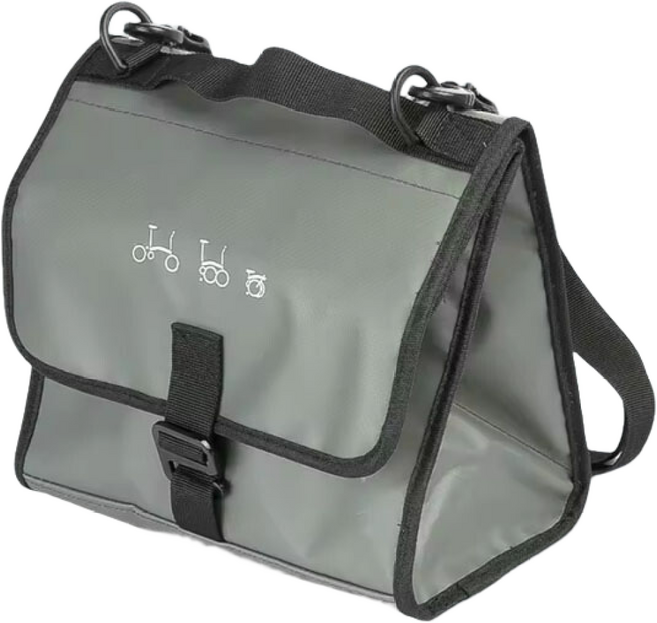 MANDOO4 브롬톤 프론트 캐리어 블럭 장착 호환 가방 패니어 보온 보냉 발수, 그레이