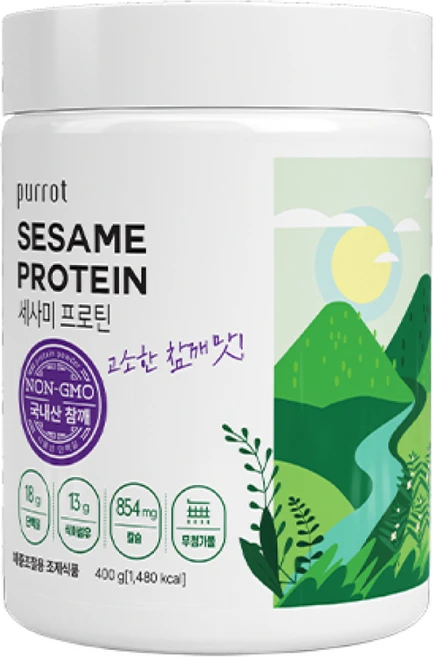 퓨롯 세사미프로틴 - 다이어트 단백질 고소한 참깨 비건 프로틴 [체중조절용 조제식품], 2개, 400g - 쿠팡