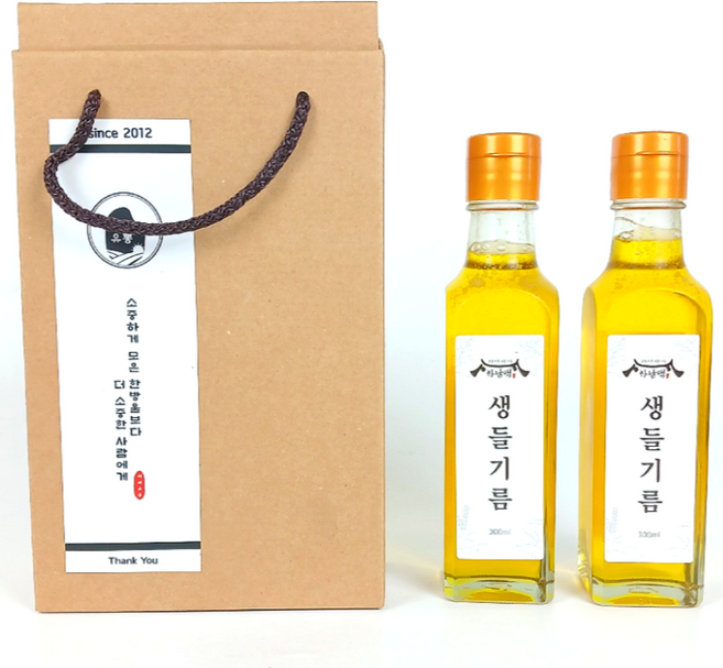 하남댁 저온압착 생들기름 300ml 2구 선물세트, 3개