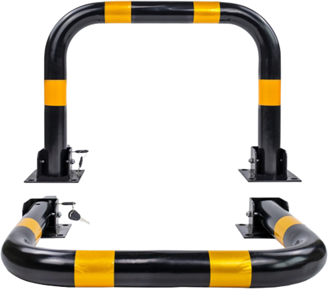 철재주차금지 U형접이식 볼라드 진입금지 지정주차 차단봉, 콘크리트용(웨지앙카8개), 1개