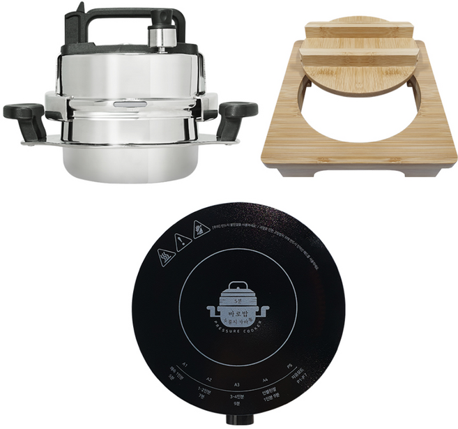 [홈쇼핑 최초론칭] 솥밥대왕 5분 바로밥 누룽지 가마솥 + 전용 인덕션 포함 구성 원터치 인덕션 전문솥밥 304스텐, 1-2인용+슬림인덕션, 1개