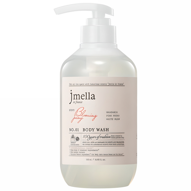 제이멜라 인 프랑스 블루밍 피오니 바디 워시 러블리 플로럴향, 500ml, 1개