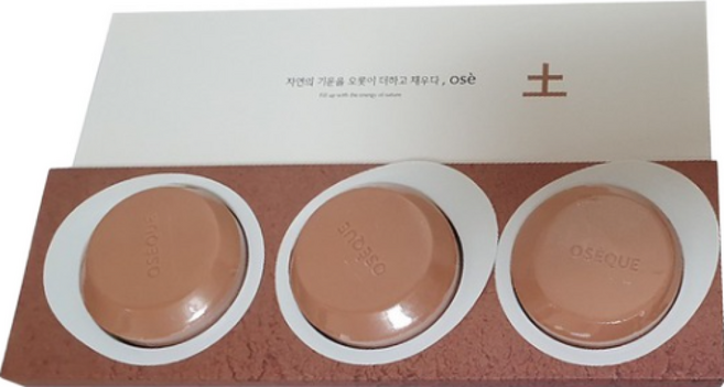 오제끄 오색 황토 머드바 100gx3ea 오색황토 비누 (시그니처바), 100g, 3개입