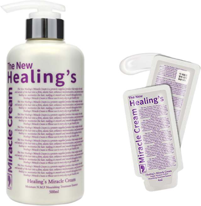 모에타 더 뉴 힐링스 미라클 크림 500ml + 40ml (4mlx10매) / 단백질 트리트먼트, 1개