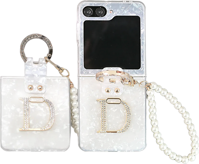 폰디브 z플립 지플립 7 6 5 4 진주 스트랩 자개 링 케이스