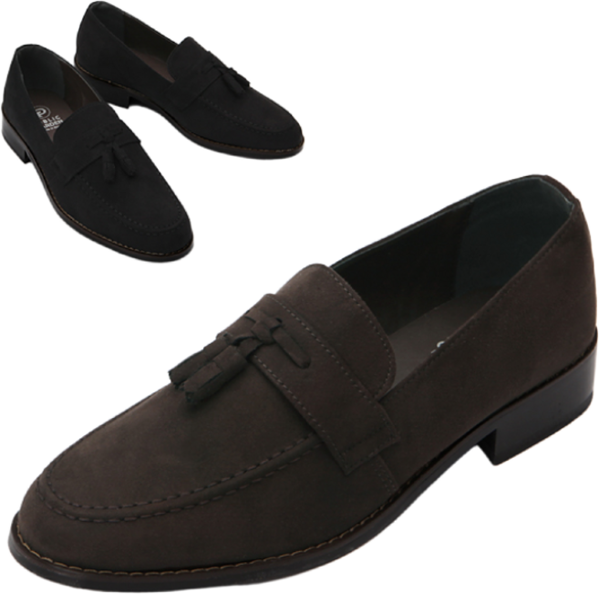 신사야 스웨이드 방울장식 남성로퍼 SSY073