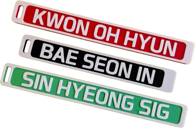 골프네임택 캐디백 골프백 가방 이름표 블랙 그린 레드, 골프심볼형(블랙), M, 1개