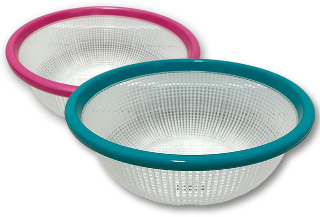 나코 투명 플라스틱 원형소쿠리 채반 대형 채망 광주리 과일 세척바구니, 그린, 1개
