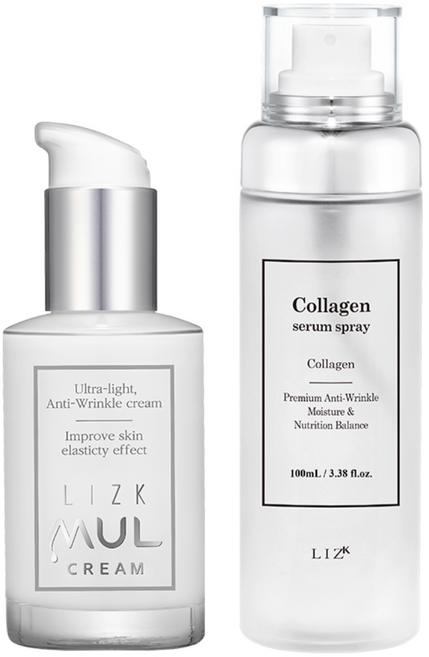 [공식] 리즈케이 콜라겐 물크림 50g 1개 + 세럼 스프레이 100ml 1개 (물광+주름미백+탄력보습) + (증정)체험용 시트런 3종 + 쇼핑백