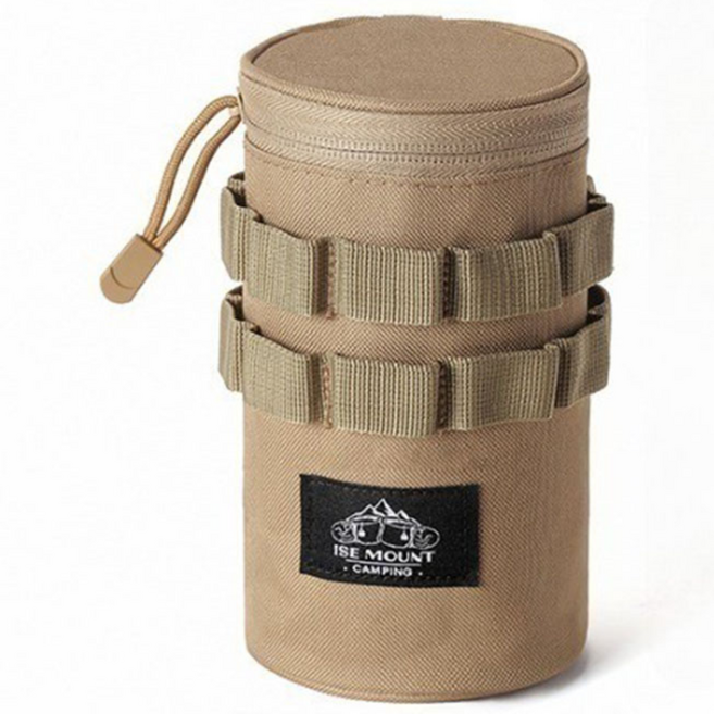 리빙코어 캠핑 등산 낚시 다용도 멀티 파우치 컵가방, 카키, 1개