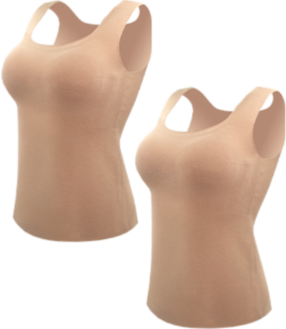 오오아 노와이어 심리스 젤리그램 스노우쉘 아크릴 퓨징 보온 브라런닝 2개입 세트 패드일체형