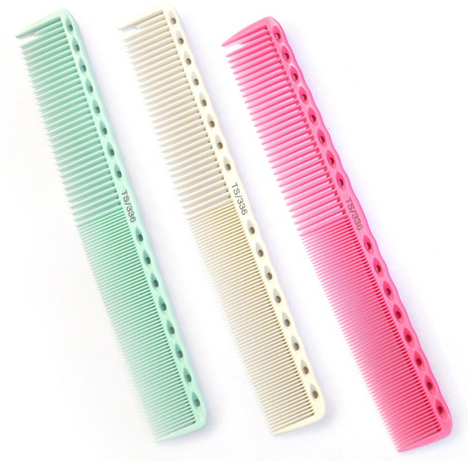 루시피 T/S 프로페셔널 컬러 커트빗 336 (3color) 듀얼 컷트빗, 핑크, 1개