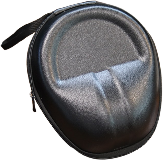 헤드셋 케이스 헤드폰 파우치 가방 프리미엄 가죽, 블랙(HP06)