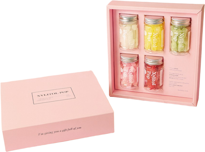 자일리톨 수제캔디 5종 핑크선물세트, 250g, 1개