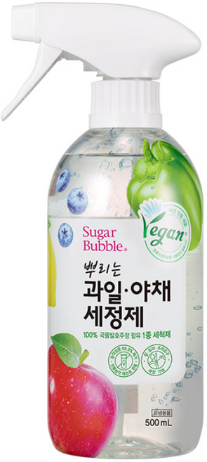 슈가버블 뿌리는 과일 야채 세정제, 500ml, 1개