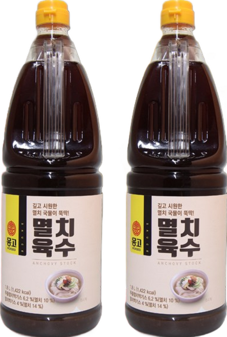 몽고식품 멸치육수, 1.8L, 2개