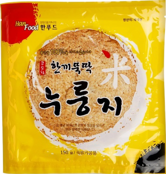 한푸드 고소한 한끼뚝딱 누룽지, 150g, 8개