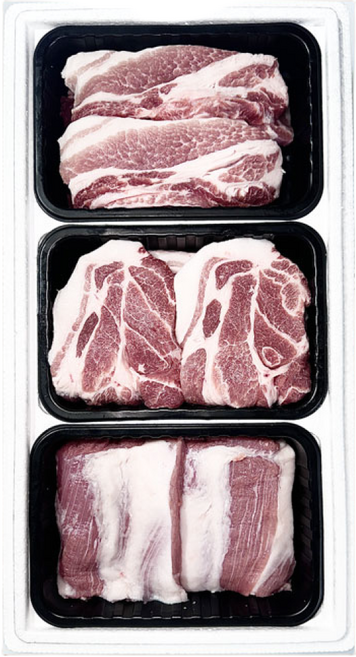 바르돈 국내산 1+ 한돈 냉장 목살스테이크(두께 2cm) 통 가브리살 세트 1.25kg 구성, 1개