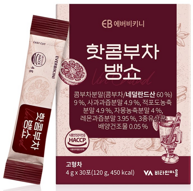 에버비키니 핫 콤부차 뱅쇼, 4g, 30개입, 1개