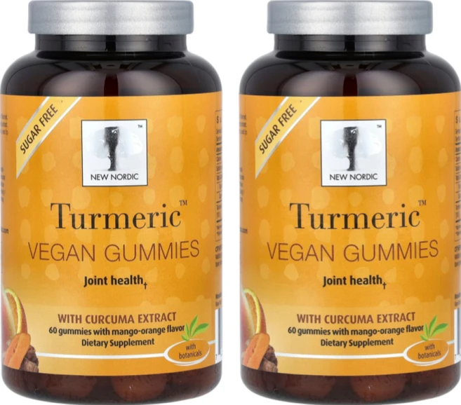 뉴노르딕 터머릭 비건젤리 망고 오렌지 60개 2개, 60정 - 쿠팡