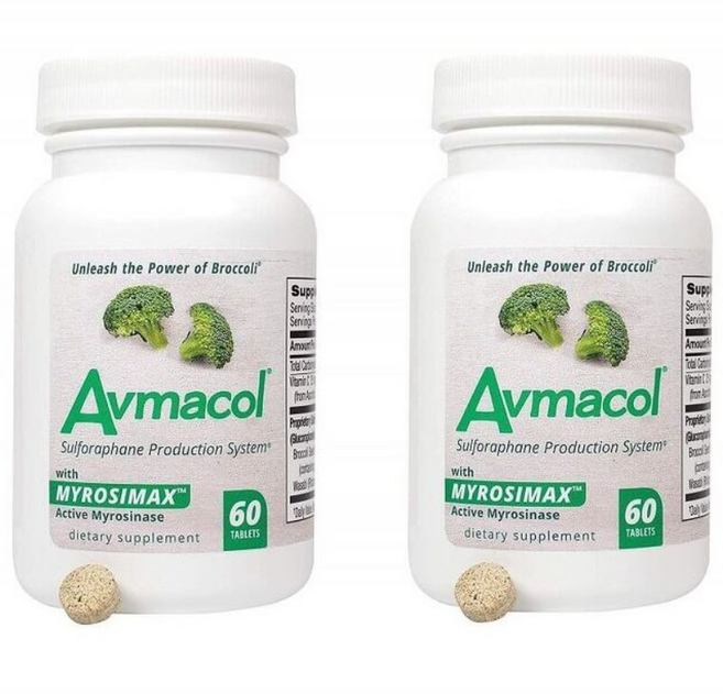 아브마콜 브로콜리 설포라판 60정 2병 Avmacol Broccoli Sulforaphane 60 Tablets 2 Pack, 2개