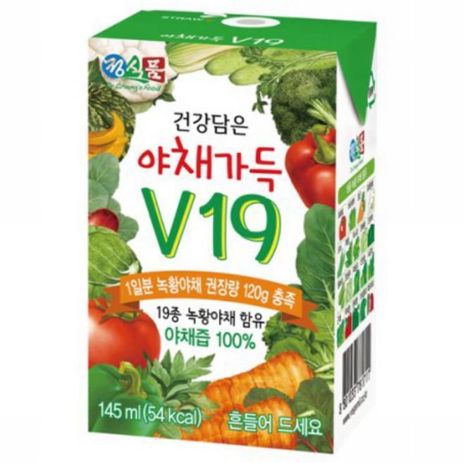 정식품 건강담은 야채가득 V19, 145ml, 72개