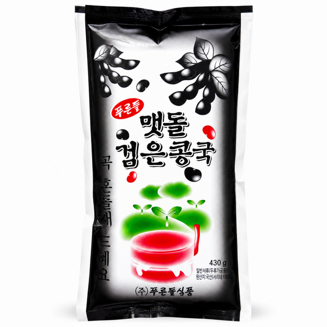 초원식탁 진하고 고소한 서리태 검은콩 콩물 콩국수 콩국물 검은콩국 무가당 두유 업소용, 430g, 10개