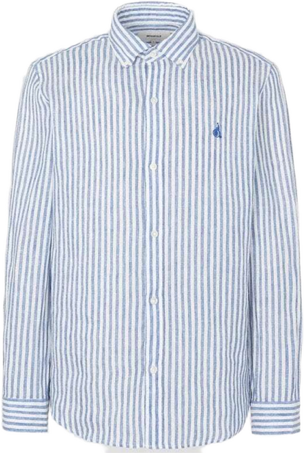 [국내백화점] 빈폴 26SS 리넨 스트라이프 셔츠 - 블루 린넨셔츠 줄무늬셔츠 여름남방 시원한셔츠