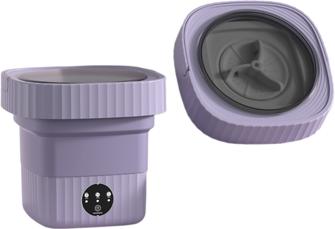 CHENZE 접이식 미니 세탁기 속옷 양말 전용 기숙사 여행 손세탁 대체, 라벤더