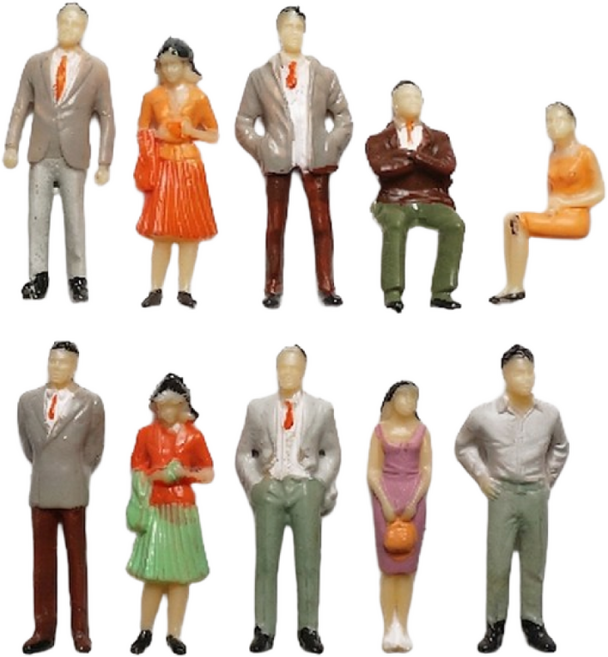 포레스 컬러 사람 인체 모형 테라리움 디오라마 건축 재료, 1개, 1:50(약3.6cm)-10P