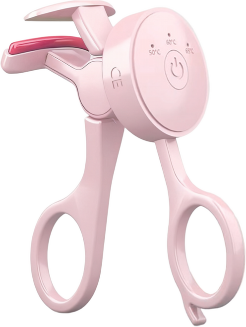 Ryusei 아이래시컬러 속눈썹 뷰러 USB 충전식 무선 휴대용 출장용 전기 히팅 온열 뷰러 3단계 온도 조절 속눈썹 고데기 JHC138, 1개, 핑크색