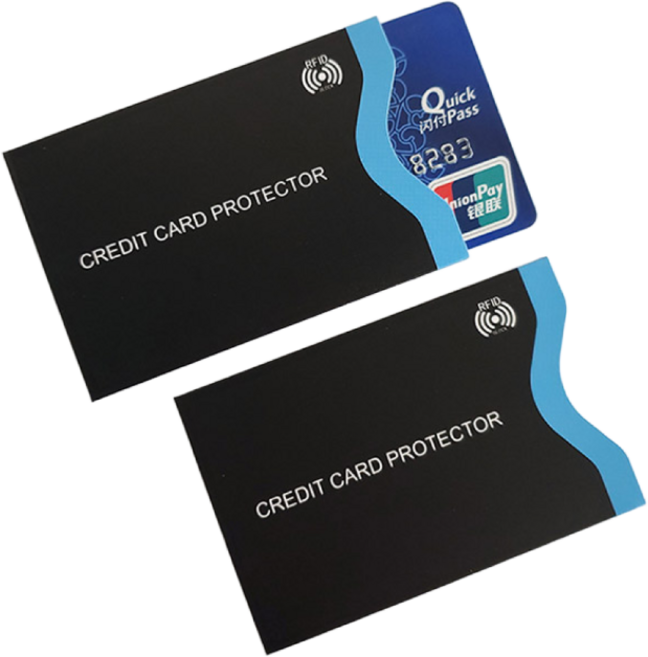 교통카드중복방지 인식방지 지갑 케이스 전자파차폐 RFID, 블루, 1개