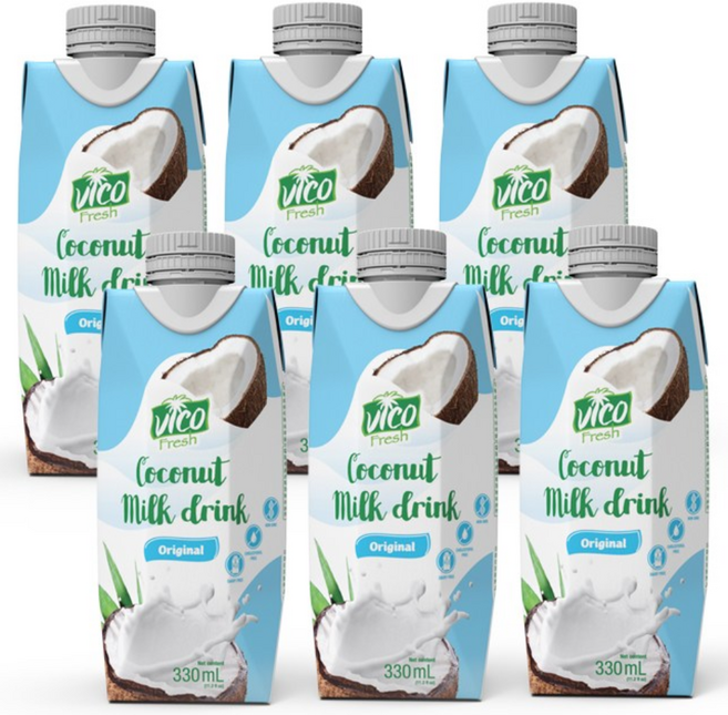 허니트리 비코프레시 코코넛밀크 드링크 330ml 코코넛워터, 6개