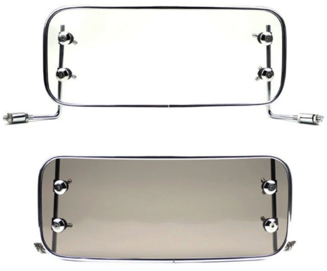 킹콩 혼다 슈퍼커브 숏타입 스크린 사각 크롬몰딩 만능 c110 c125 윈드스크린 호환, 2개, 투명