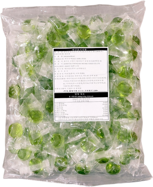 까먹는 젤리 / 청포도 맛, 1개, 1kg
