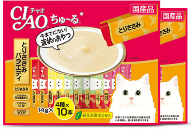 챠오츄르 고양이 버라이어티 간식, 닭가슴살, 560g, 2개