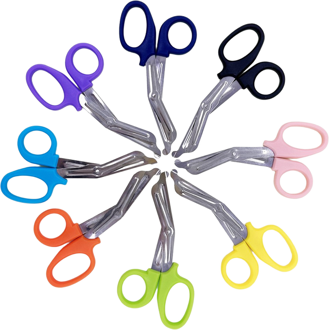 거즈 붕대 가위 간호사 14cm 병원 실습용 너스피아, 오렌지, 1개