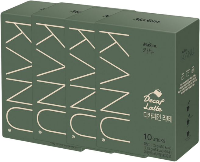 글로벌스토어 카누 카페인없는 디카페인 라떼 45T, 1박스